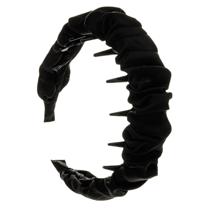 Plastic hair clip decorated with satin fabric