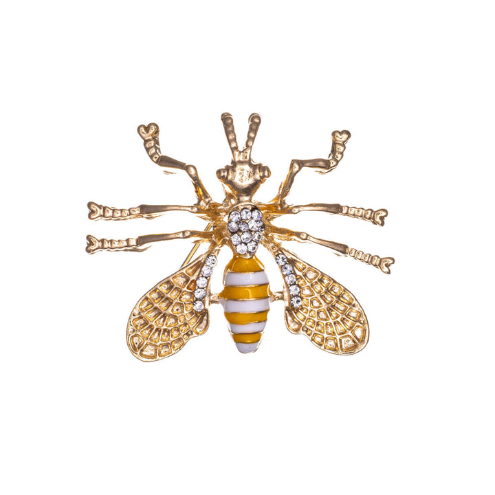 Glittering wasp brooch