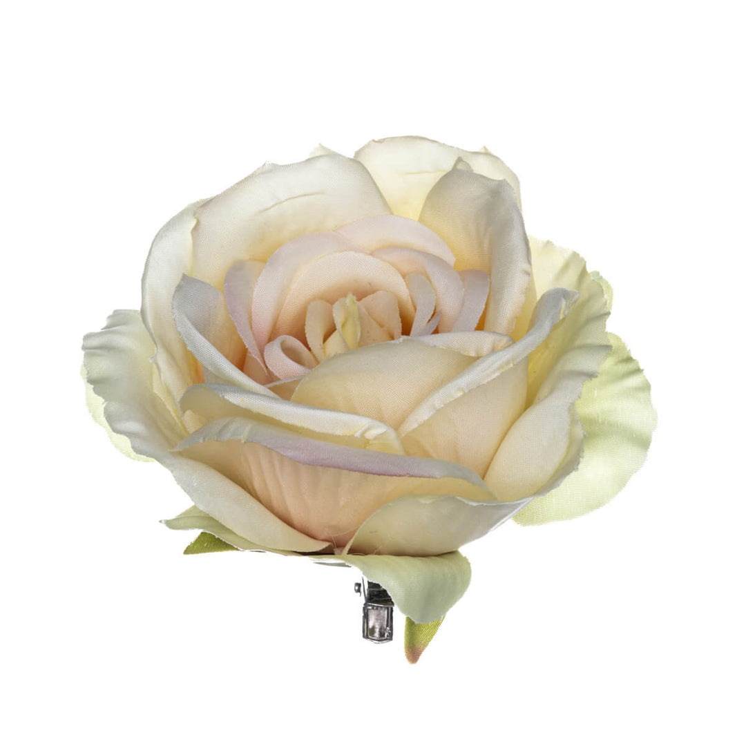 Rose of hair flower and Flower brooch 9cm