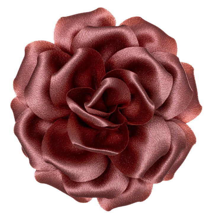 Big satin hair flower and Flower brooch 14cm