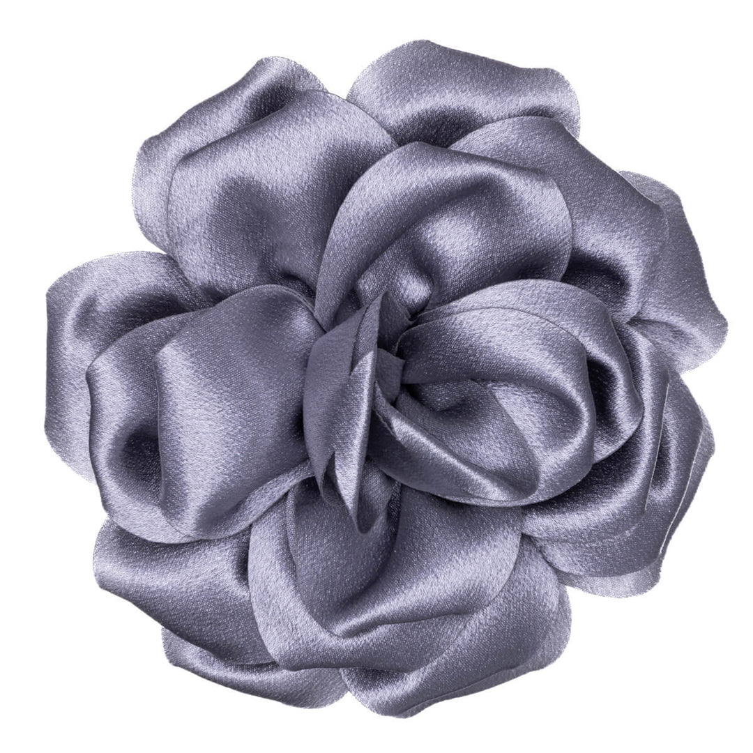 Big satin hair flower and Flower brooch 14cm