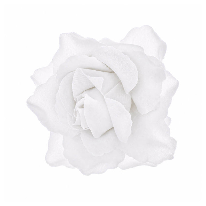 Hårblomma och klänningsblomma i matt tyg 10cm