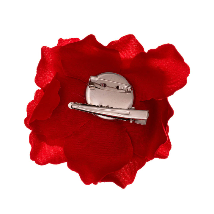 Hårblomma och klänningsblomma i matt tyg 10cm