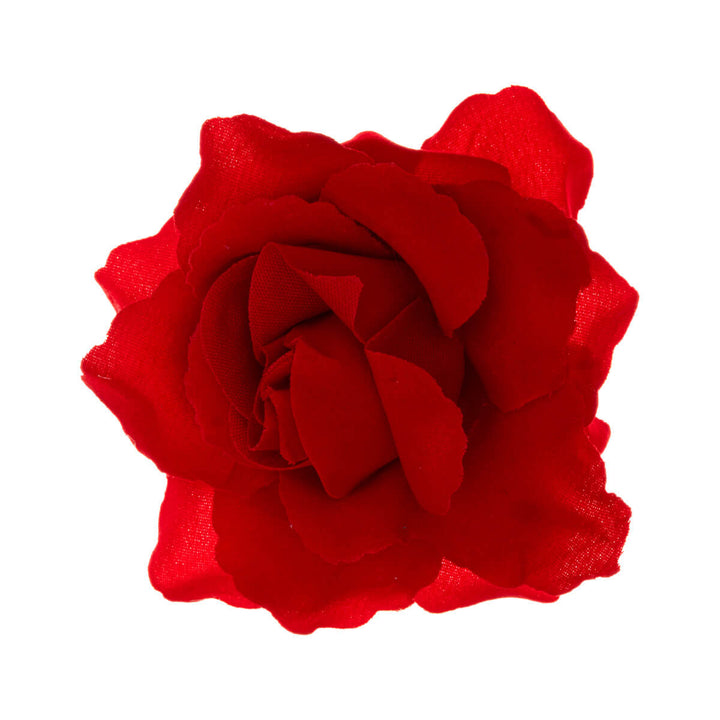 Hårblomma och klänningsblomma i matt tyg 10cm