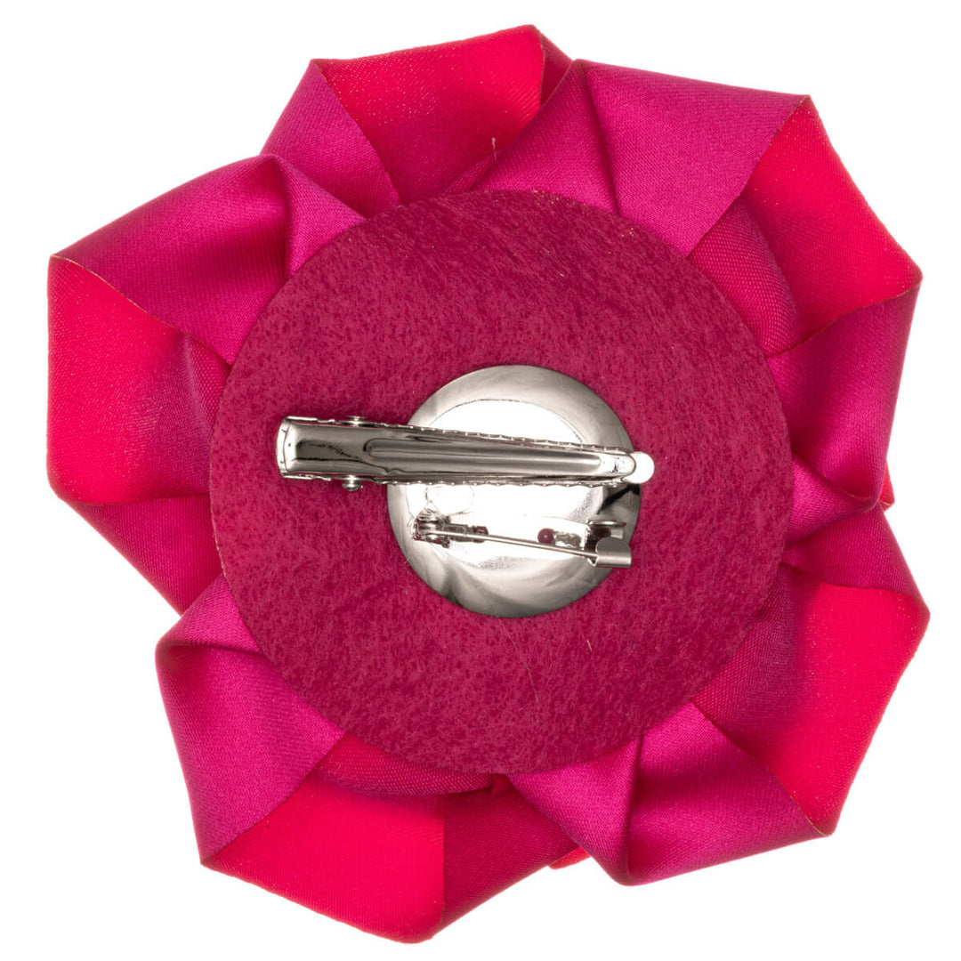 Satin rose hair flower and Flower brooch 11cm