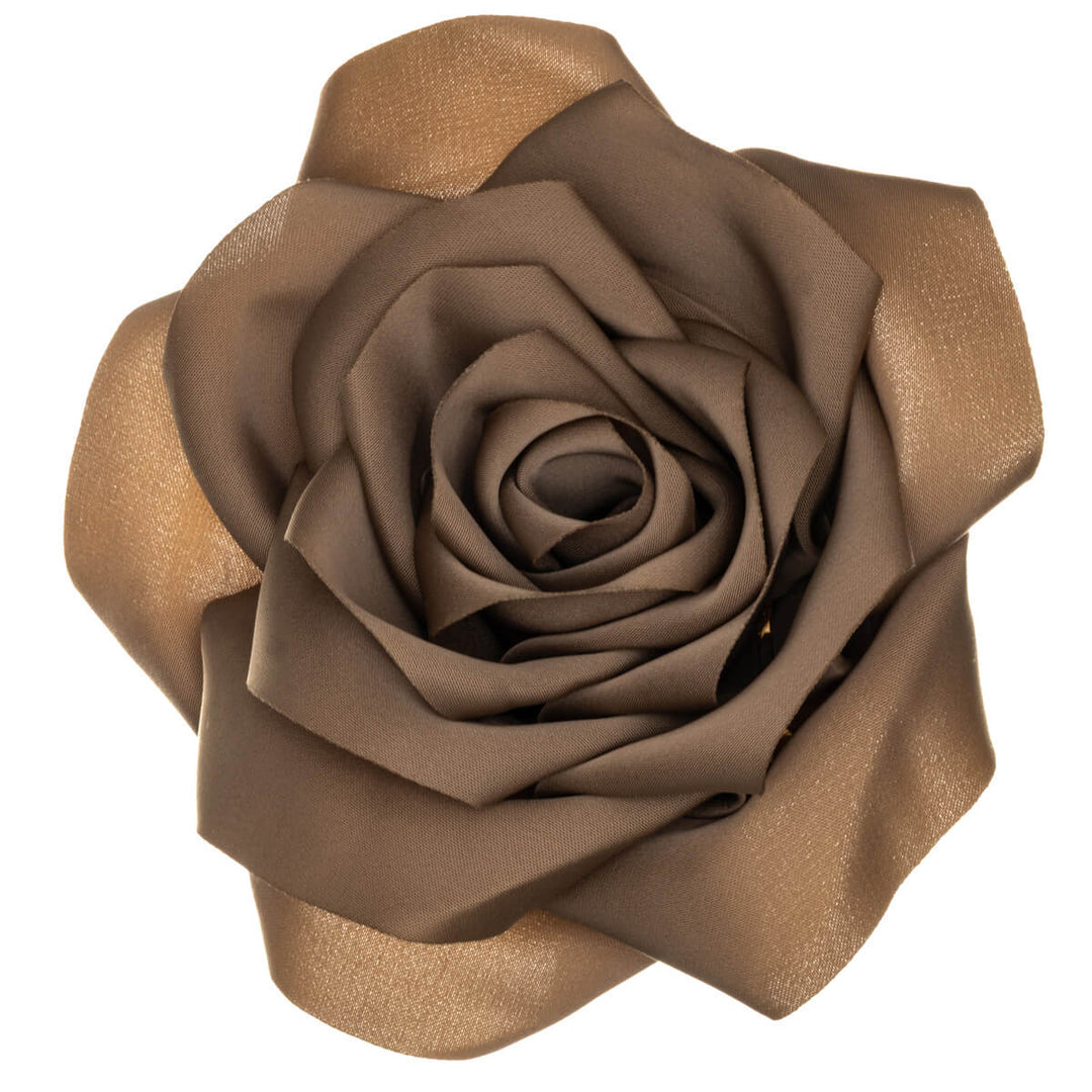 Matte satin rose hair flower and Flower brooch 11cm