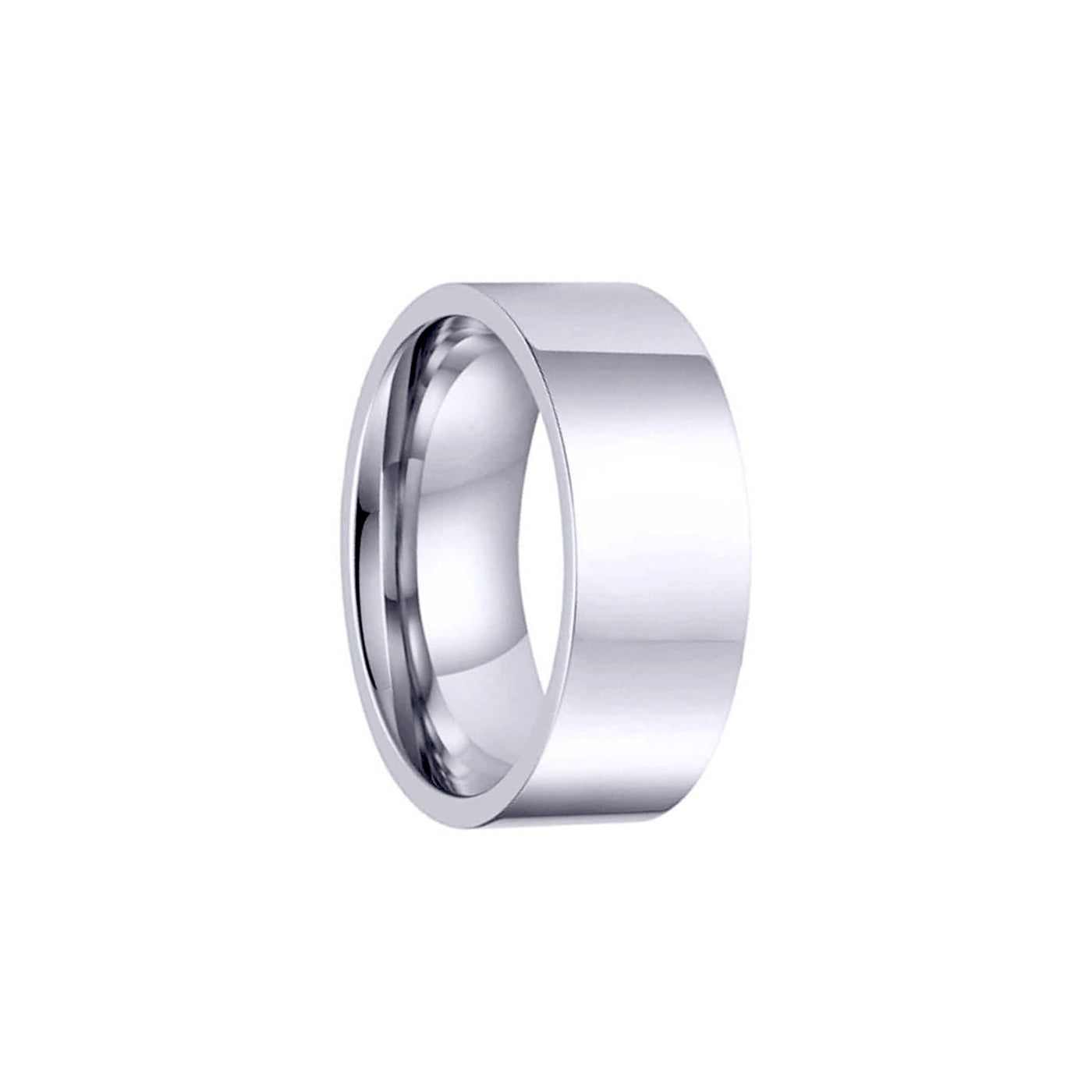 Flat polished steel ring 8mm