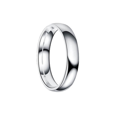 Curved polished steel ring 4mm