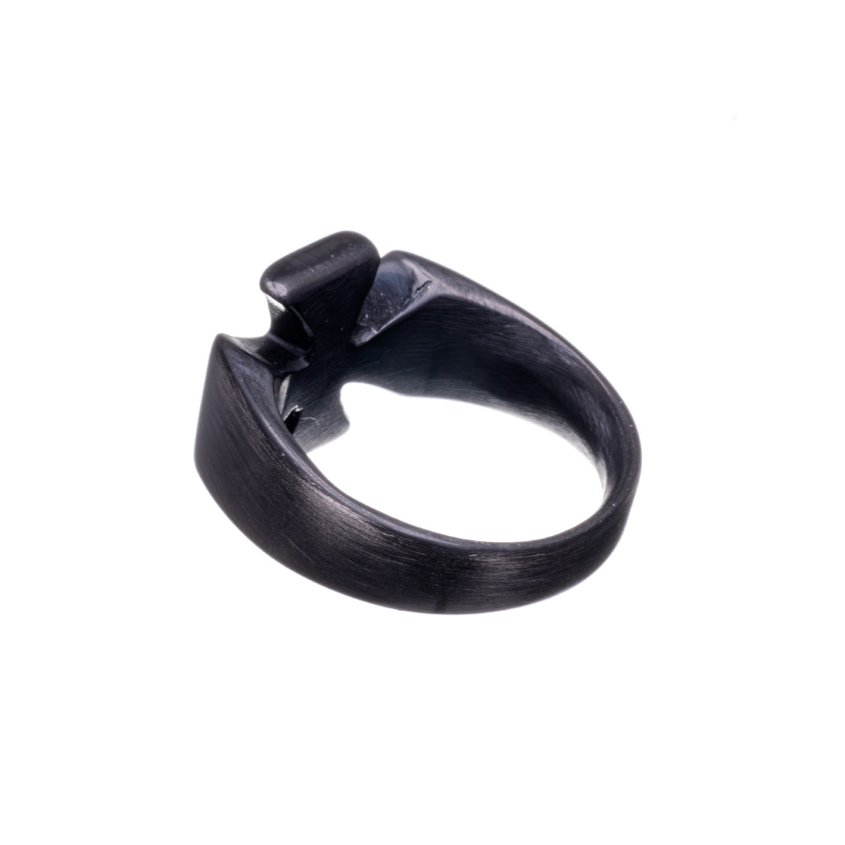 Steel black iron cross ring (Steel 316L)