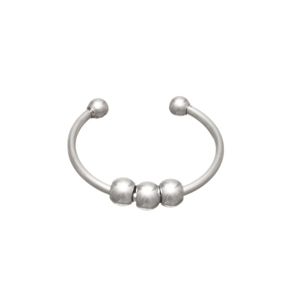 Rotating beads anti-stress ring with 3 beads (Steel 316L)