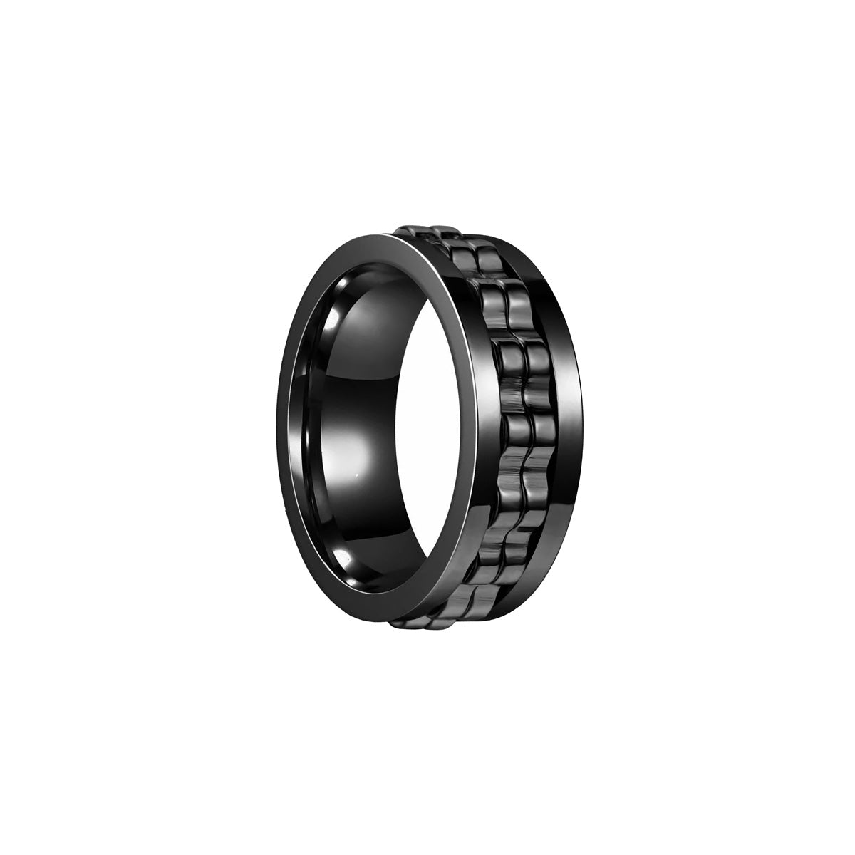 Rotating wheel ring black anti-stress ring (Steel 316L)