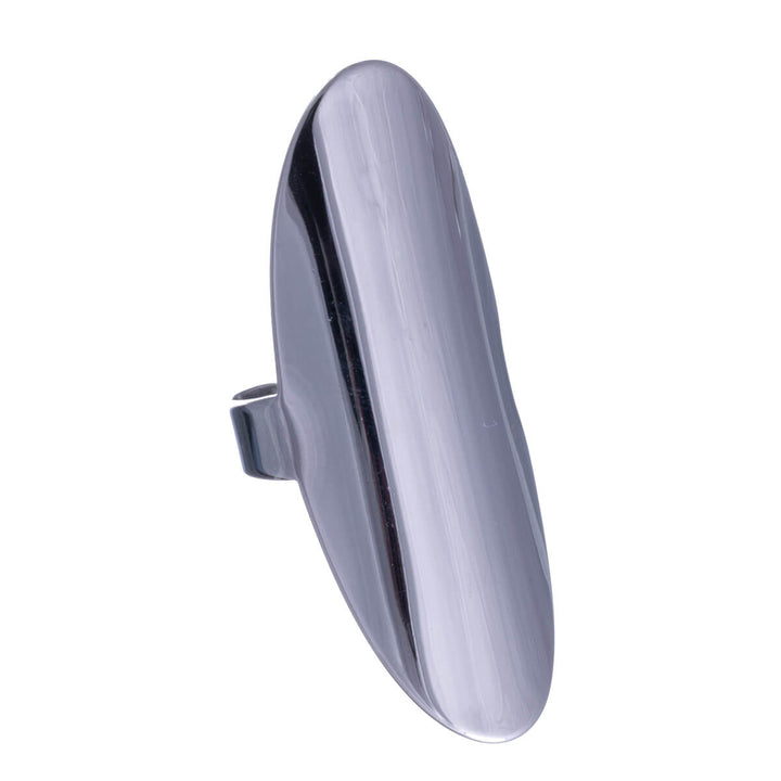 Stor oval stålring med justerbar storlek (stål 316L)