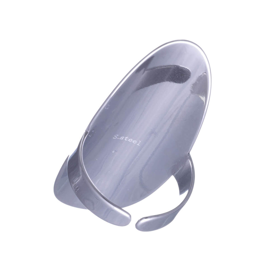 Stor oval stålring med justerbar storlek (stål 316L)