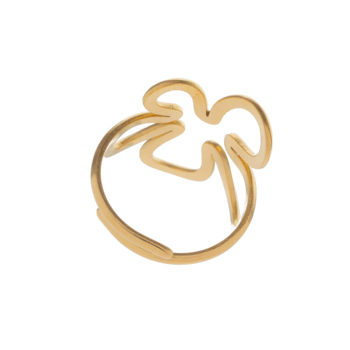 Gold adjustable ring (316L steel) 5-piece set