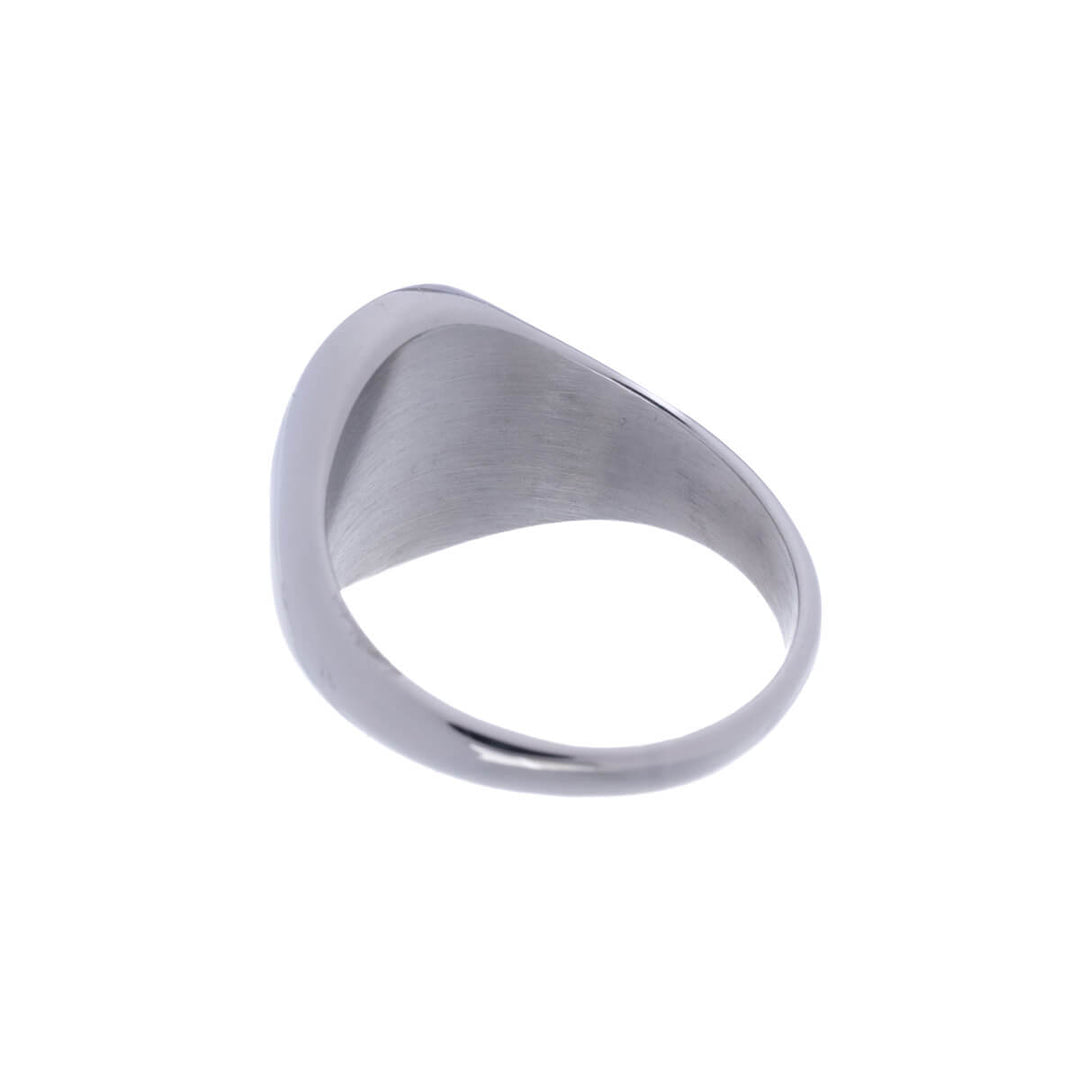 Polished oval signet ring (316L steel)