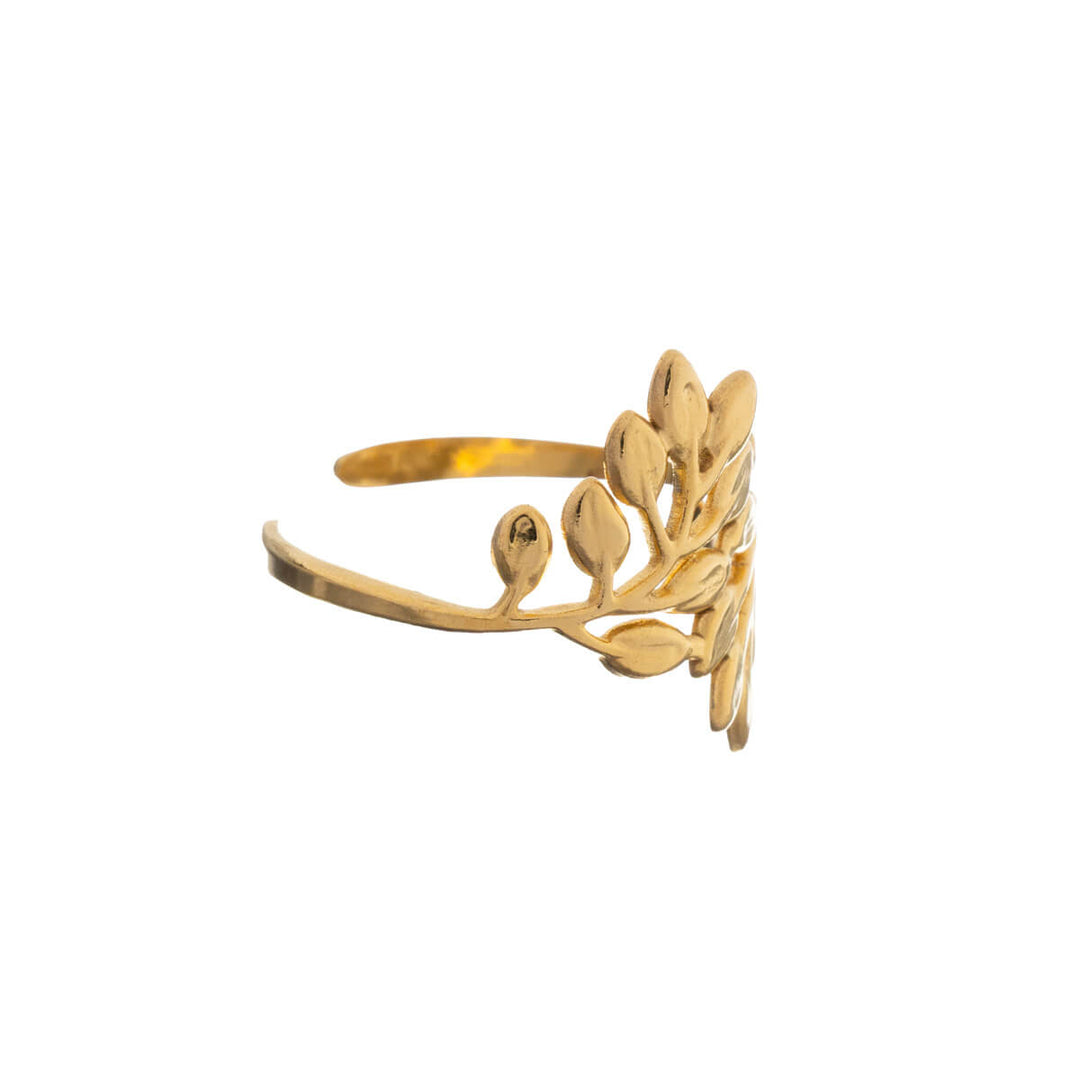 Gold adjustable ring (316L steel) 5-piece set