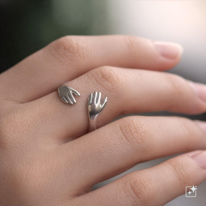 Justerbar, omfamnande ring – minimalistisk ring i stål