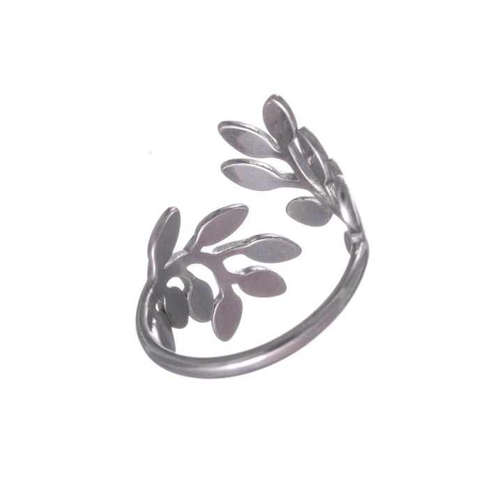 Justerbar ring med slingor – bred stålring