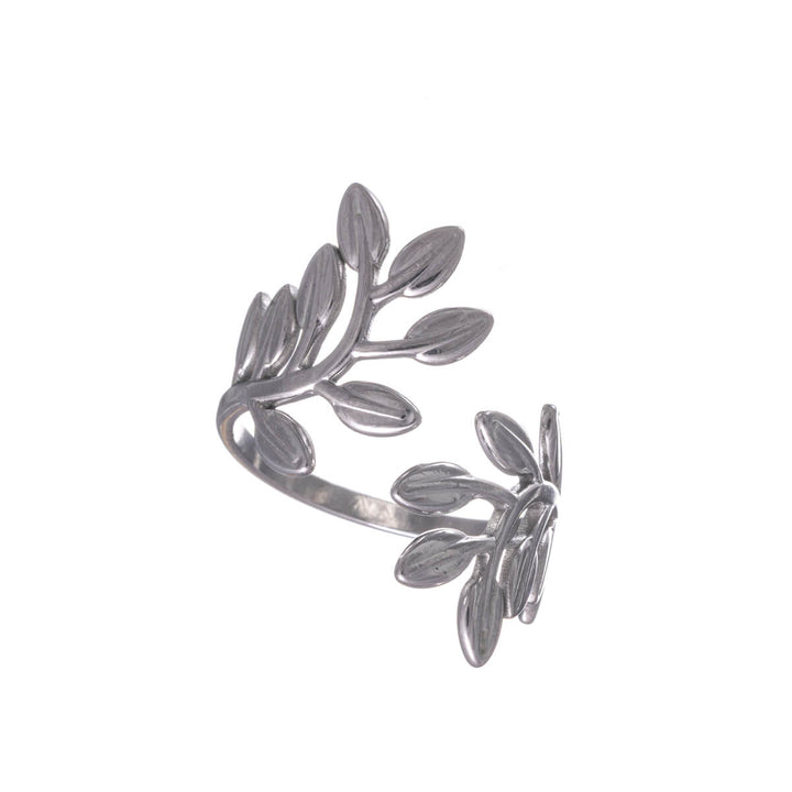 Justerbar ring med slingor – bred stålring