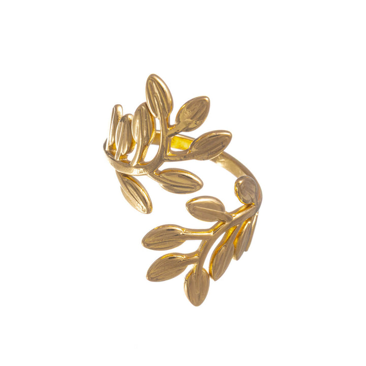 Justerbar ring med slingor – bred stålring