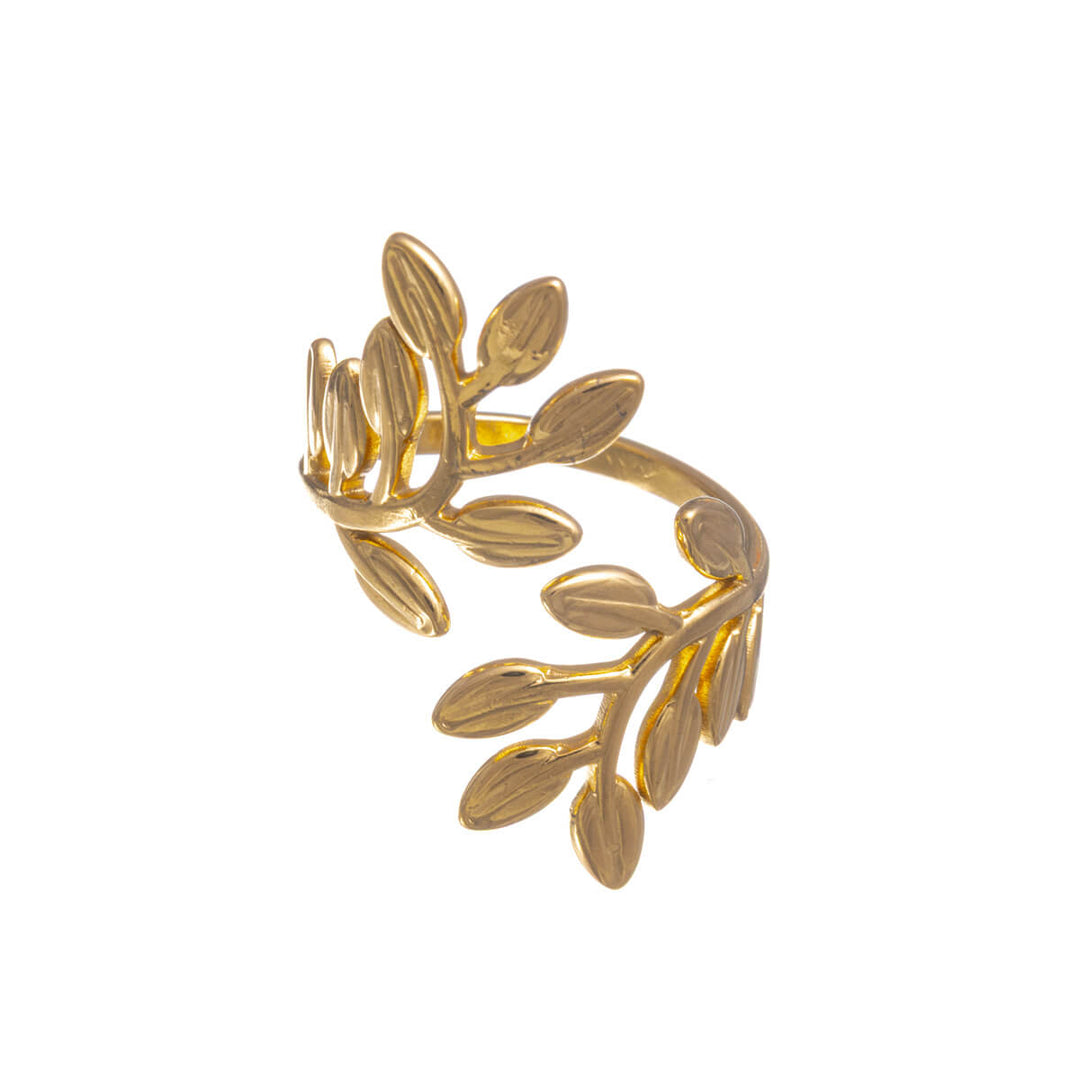 Justerbar ring med slingor – bred stålring