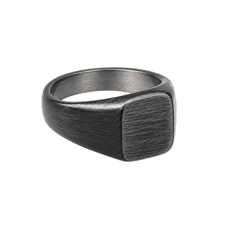 Mörk ring – borstad stålring (316L-stål)