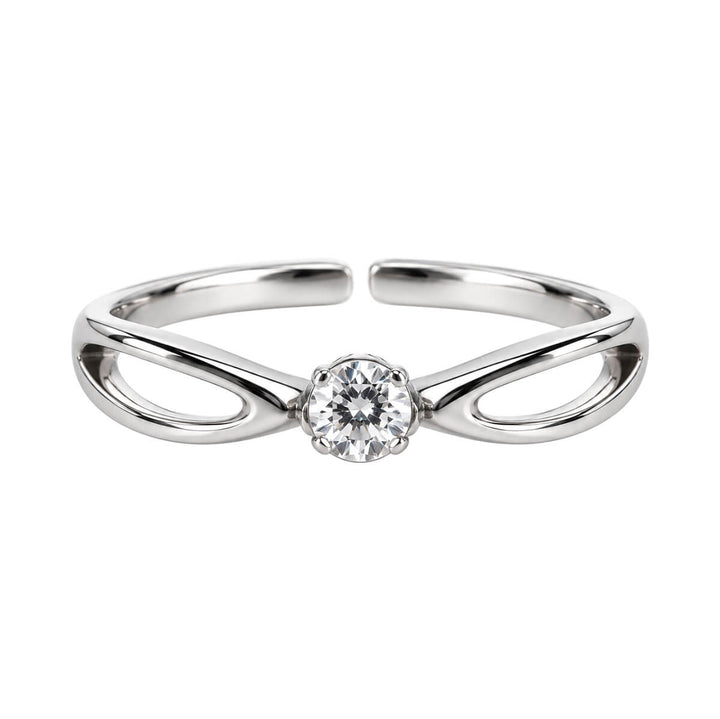 Adjustable Steel Ring – Delicate Zirconia Ring (316L)