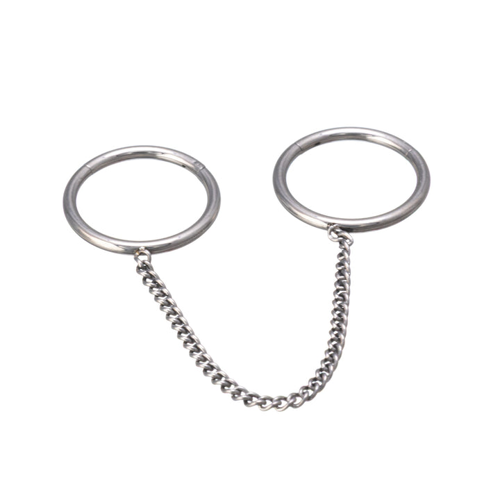 Kedjelänkade klickpiercingringar 1,2 mm (stål 316L)