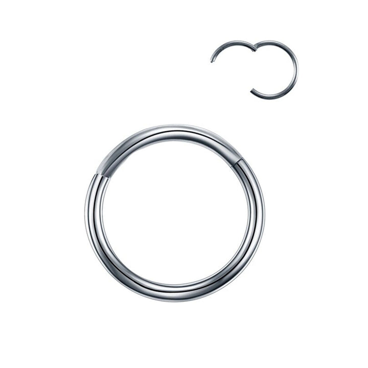 Gångjärnsring titan clicker piercingring 1,0mm (Titan G23)