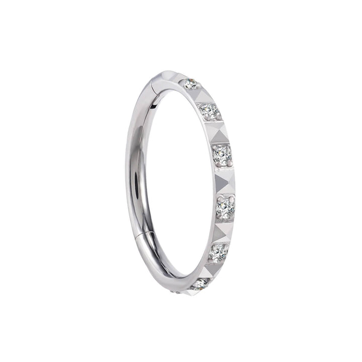 Zirkoniumklickkoner piercingring 1,2 mm (titan G23)