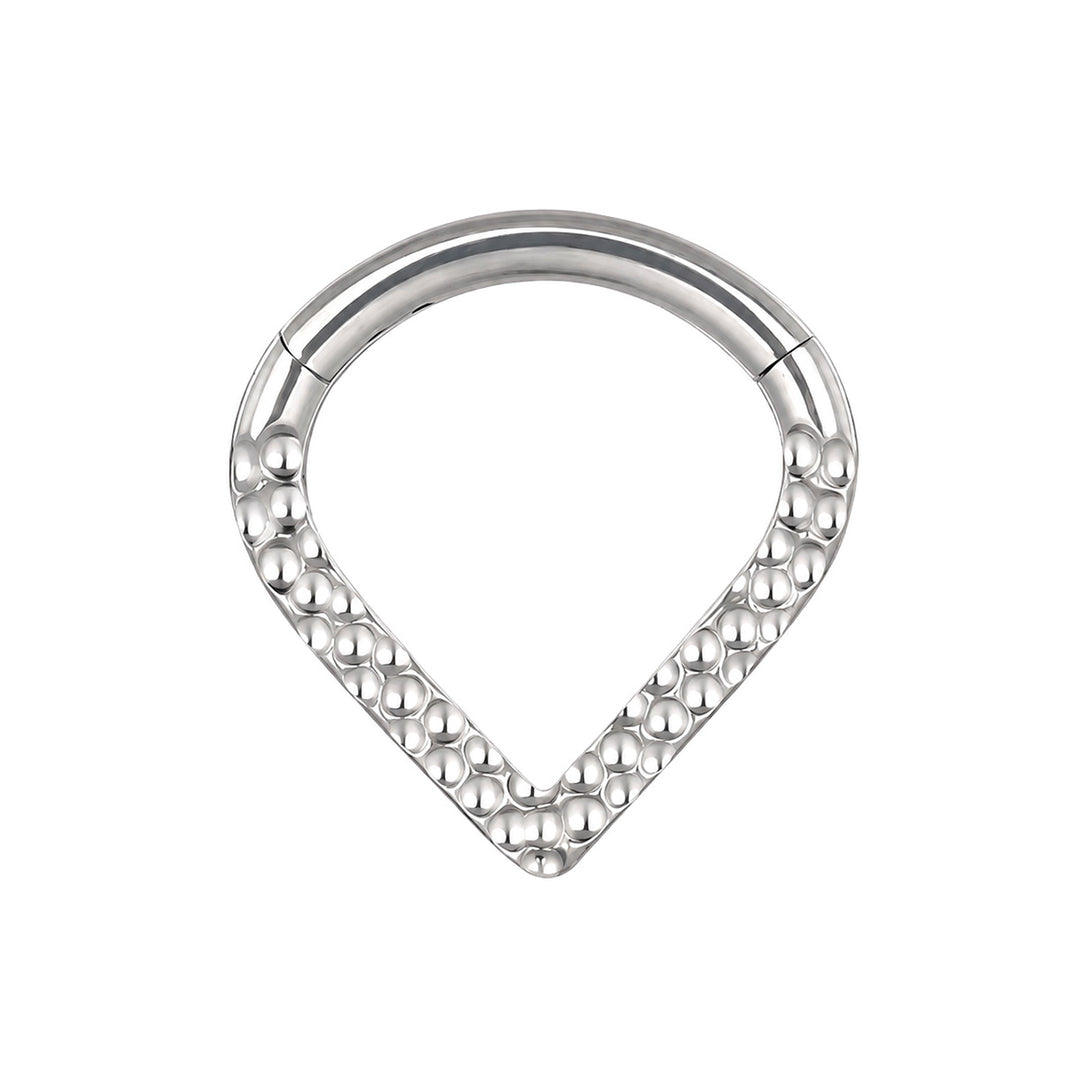 V-formad klickring med mönstrad yta 1,2 mm (Titan G23)