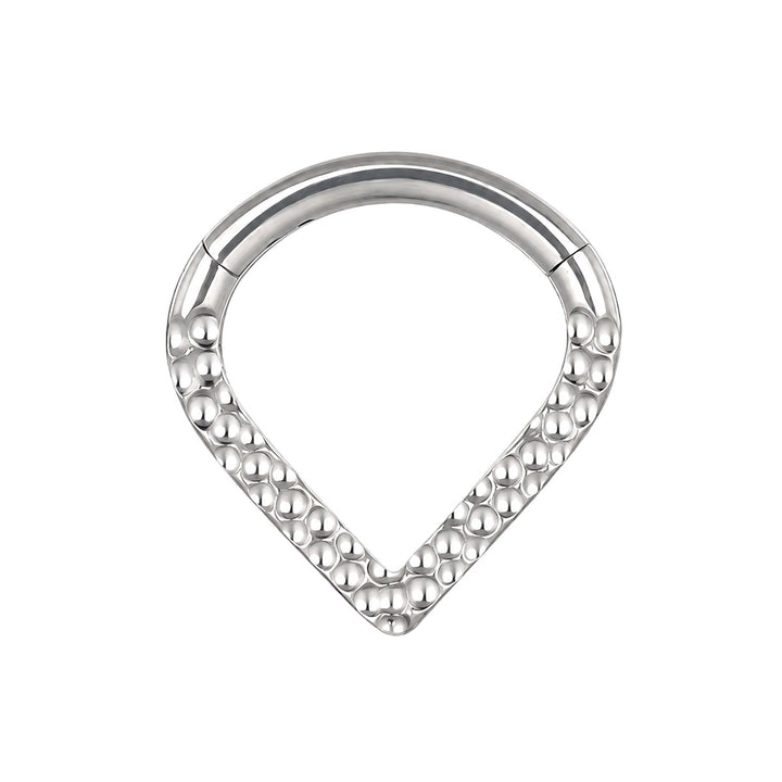 V-formad klickring med mönstrad yta 1,2 mm (Titan G23)