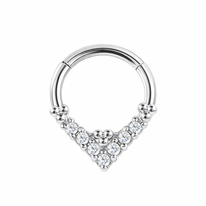 V-mallinen zirkonia clicker rengas 1.2mm (Kirurginteräs 316L)