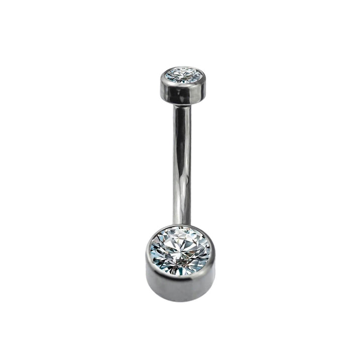 Titanium stud earring with bezel, 1.6 mm (Titanium G23) - Ninja.fi