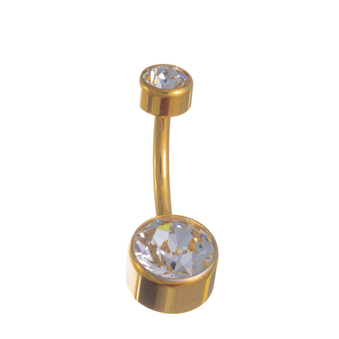 Gold plated pebbled titanium button earring bezel 1.6mm (PVD Titanium G23)