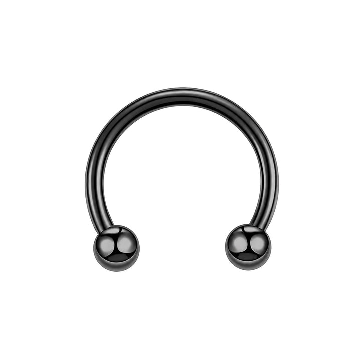 Musta titaaninen hevosenkenkä 1.2mm (PVD Titaani G23)