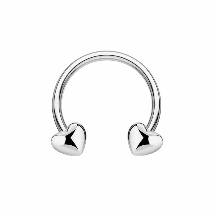 Heart shaped horseshoe 1.2mm (Steel 316L)