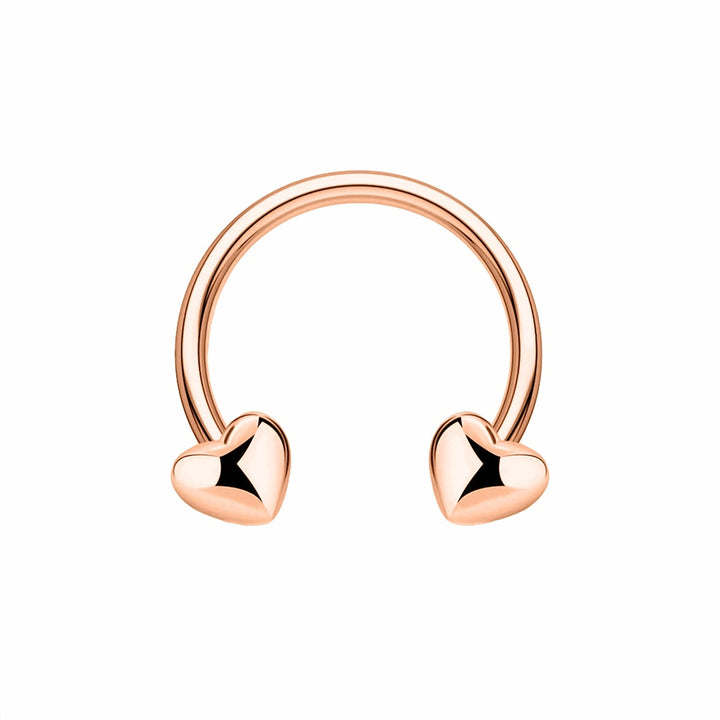 Heart shaped horseshoe 1.2mm (Steel 316L)