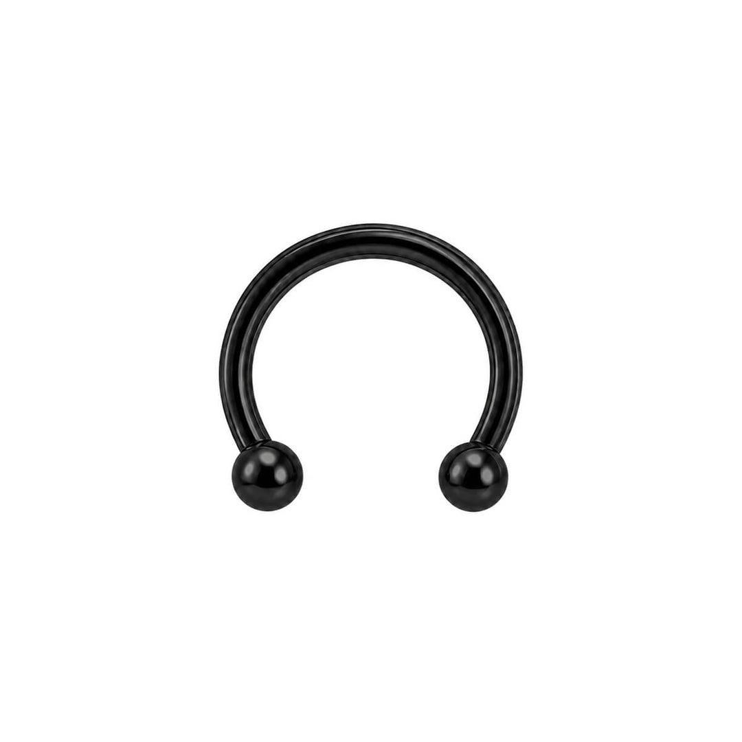 Musta titaaninen hevosenkenkä 1.6mm (PVD Titaani G23)