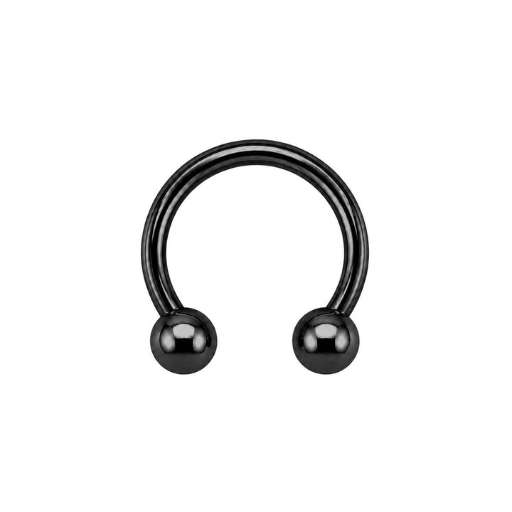Musta titaaninen hevosenkenkä 1.6mm (PVD Titaani G23)