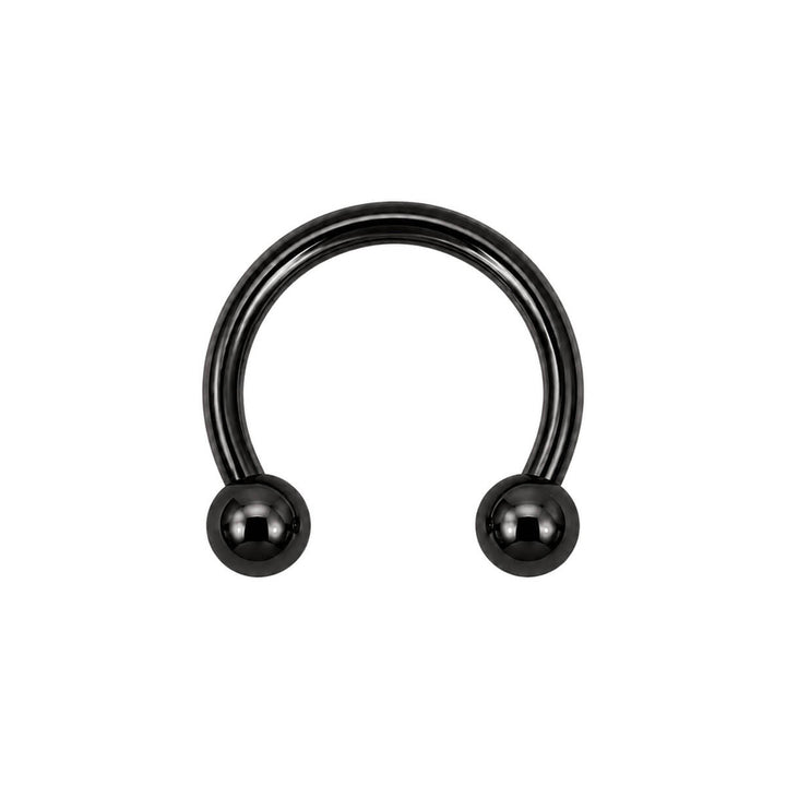 Musta titaaninen hevosenkenkä 1.6mm (PVD Titaani G23)