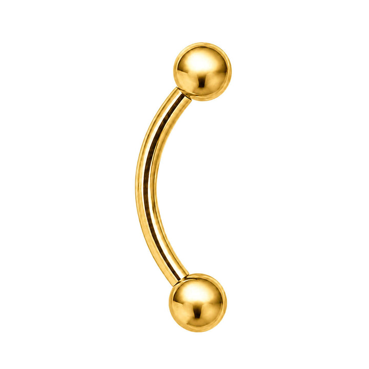 Kultainen titaani kulmakoru kaareva tappi palloilla 1.2mm (PVD Titaani G23)