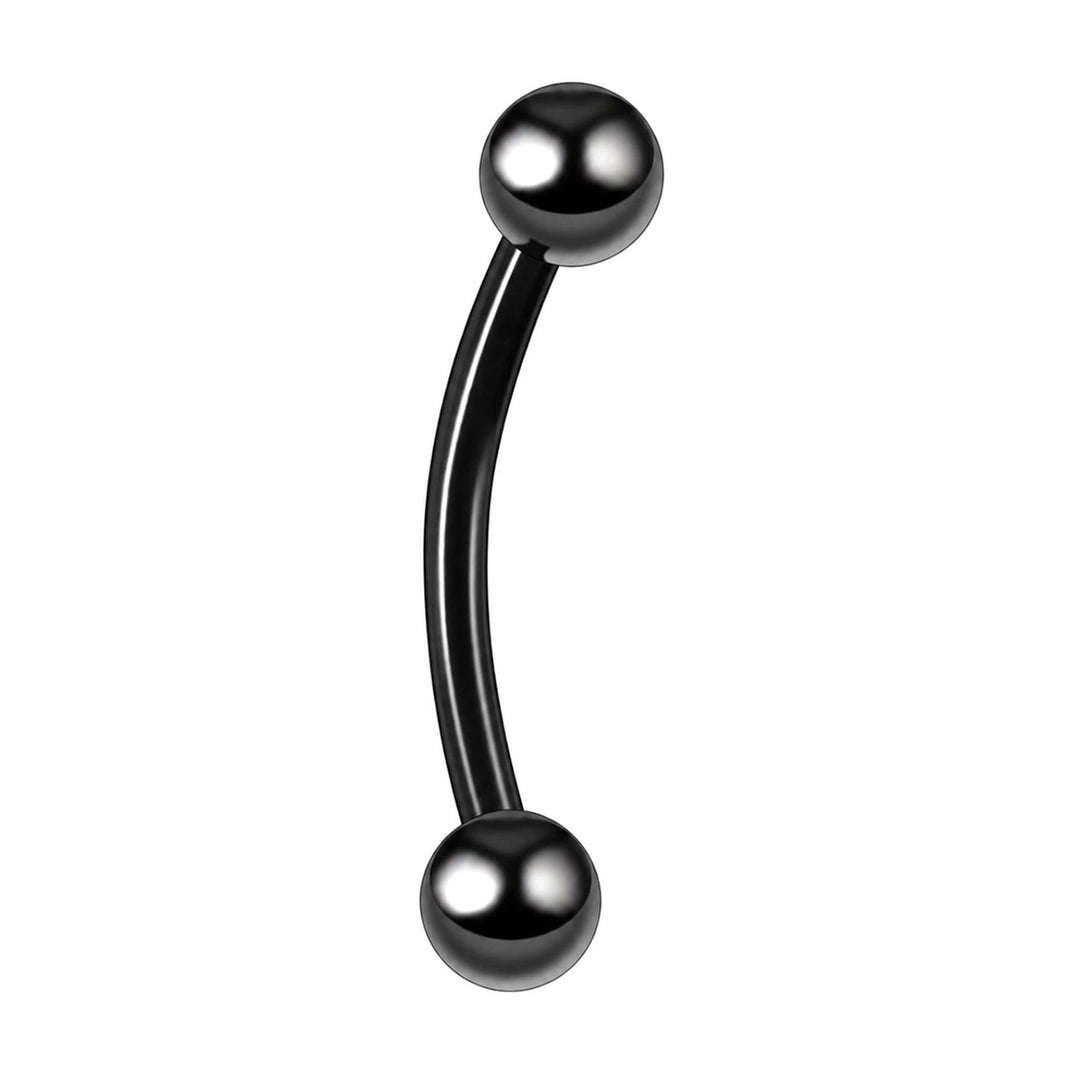 Musta titaani kulmakoru kaareva tappi palloilla 1.2mm (PVD Titaani G23)
