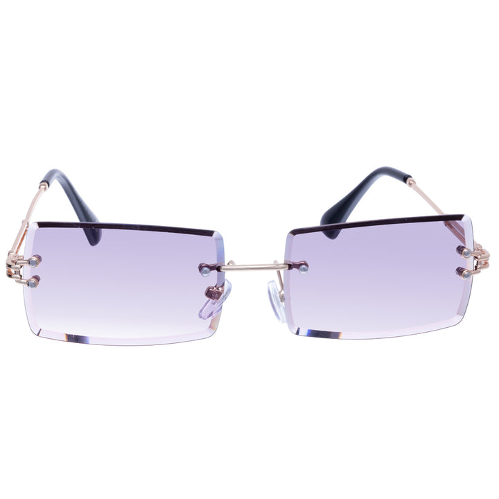 Rectangular sunglasses Frameless lenses