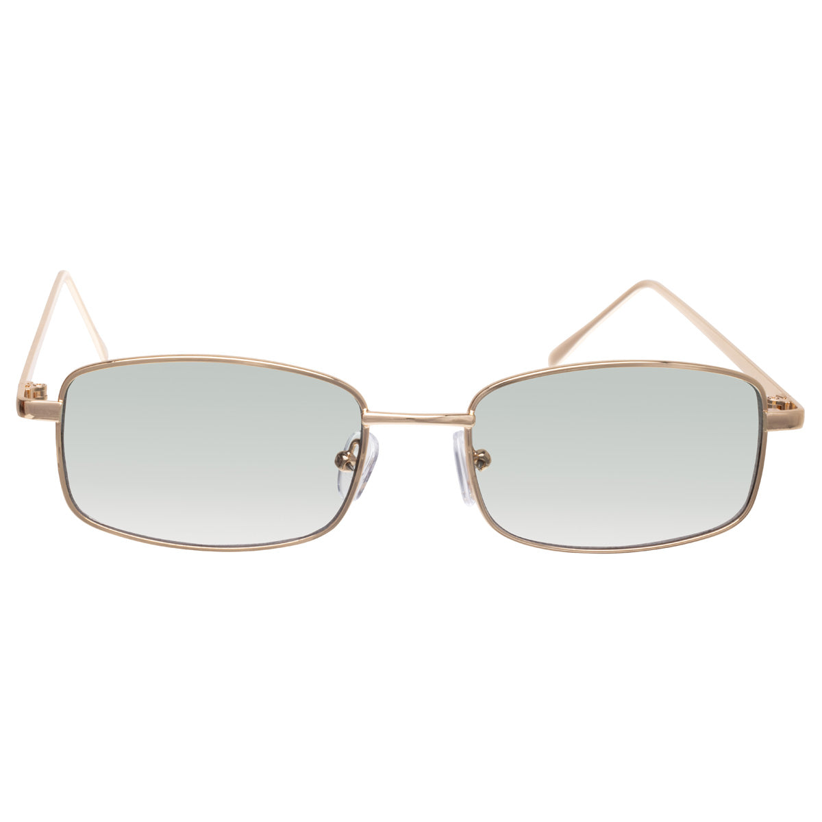 Low rectangular sunglasses with sliding coloured lenses