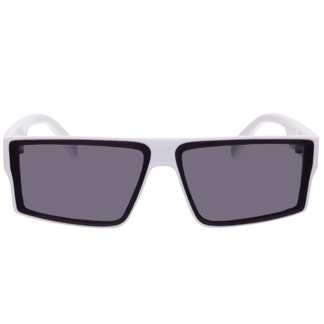 Angular low flat top sunglasses