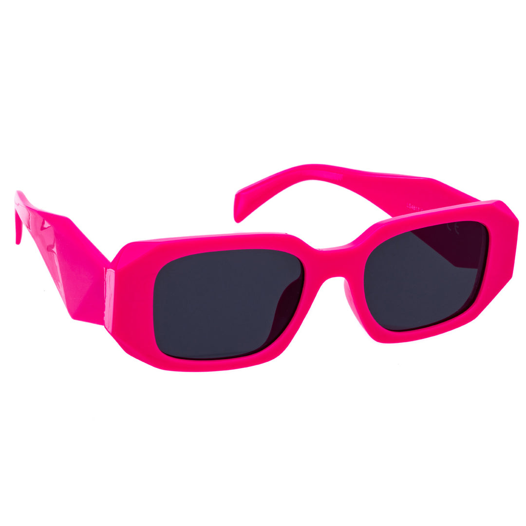 Rectangular sunglasses with bevelled corners