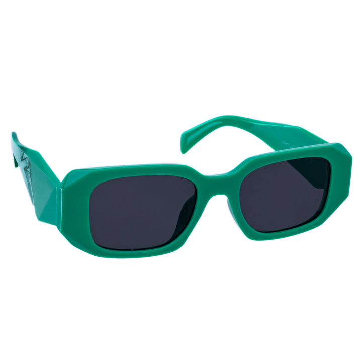 Rectangular sunglasses with bevelled corners