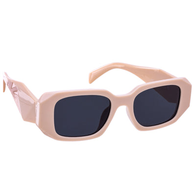 Rectangular sunglasses with bevelled corners