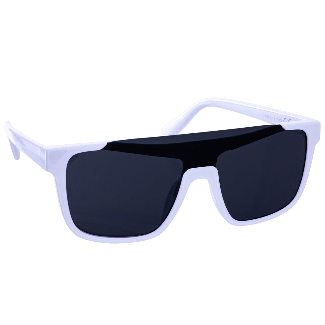 Single lens flat top sunglasses